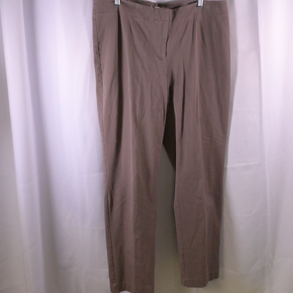Chico's Brown Dress Pants High Rise Womens 3‎ / US 16 Stretch